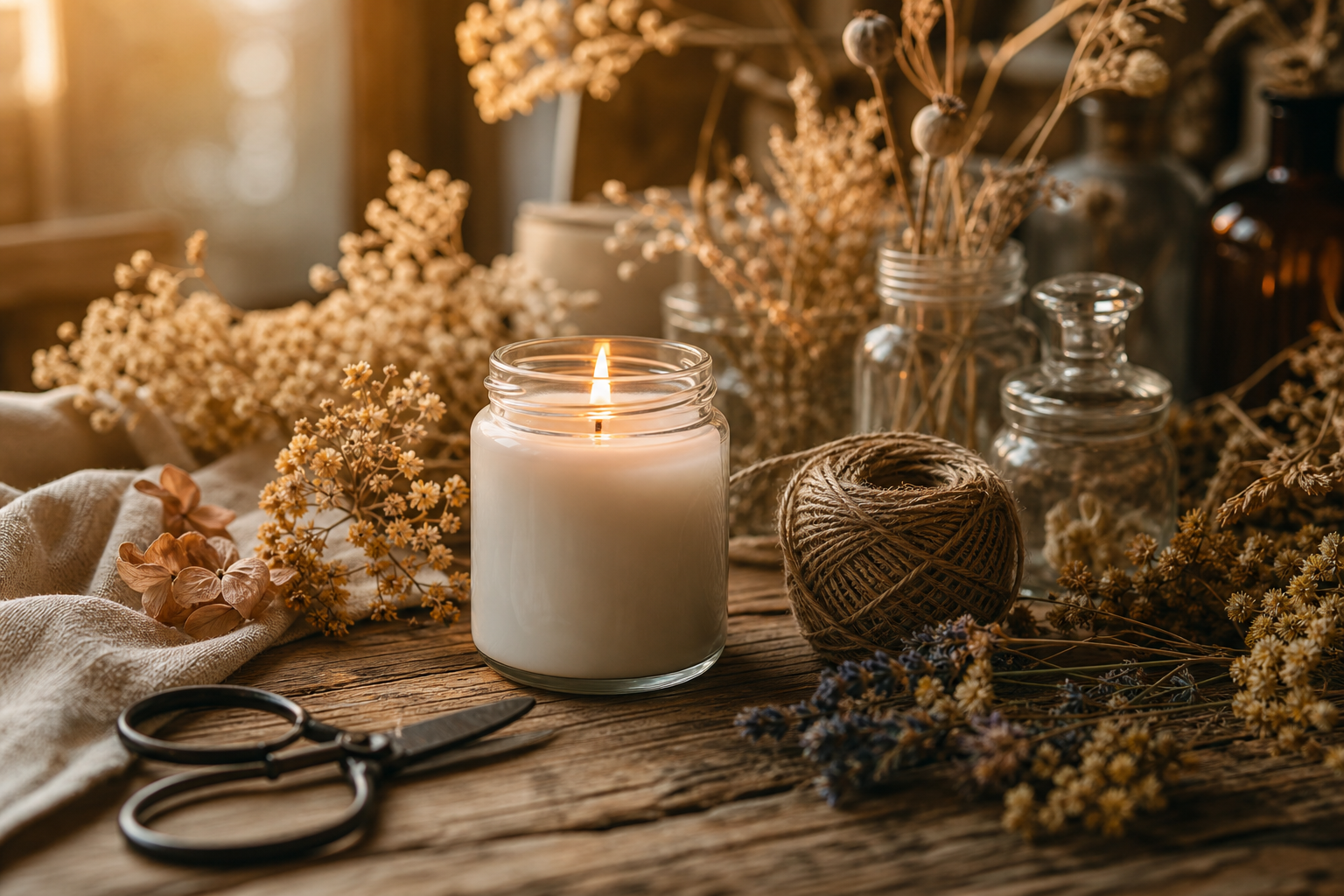 Velas Carmin Candles creando ambiente en casa