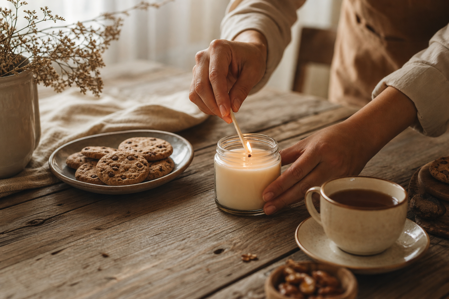 Ambiente con la vela Tarde de Galletas de Carmin Candles